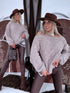 Knitted sweater "FLOWER MEMORIES Y25007" - dark beige